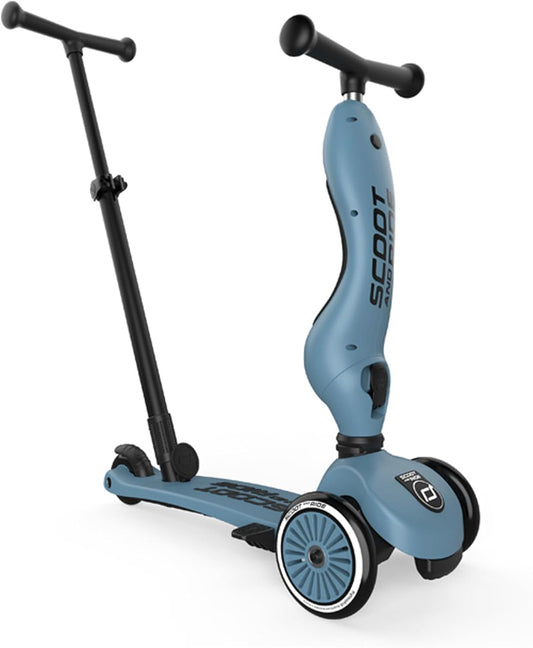 2-in-1 Kinderroller mit Sitz und Schiebestange – Mitwachsendes Kickboard/Laufrad, höhenverstellbar und werkzeuglos anpassbar, geeignet ab ca. 1–2 Jahren