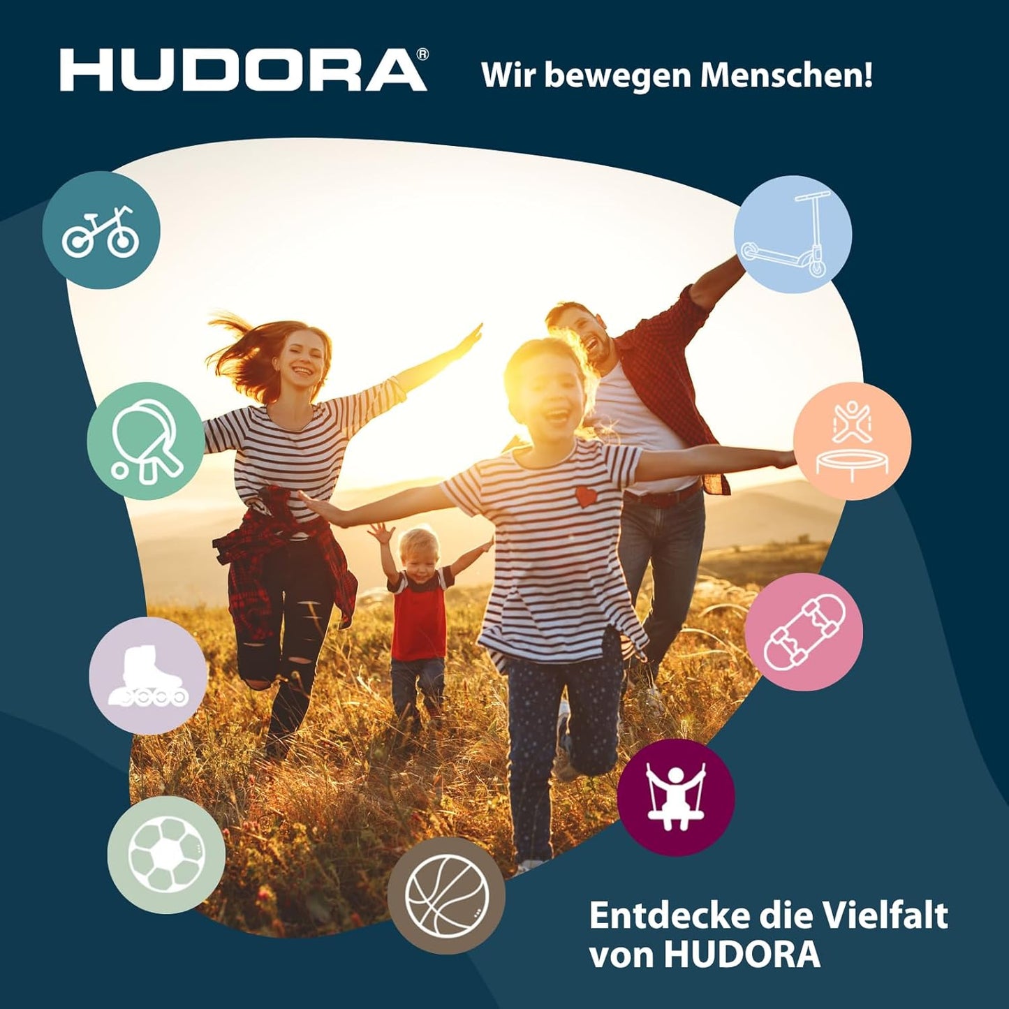 Cityroller mit großen Rädern – Höhenverstellbarer und klappbarer Aluminium Scooter mit Ständer, geeignet für Kinder und Erwachsene bis ca. 100 kg